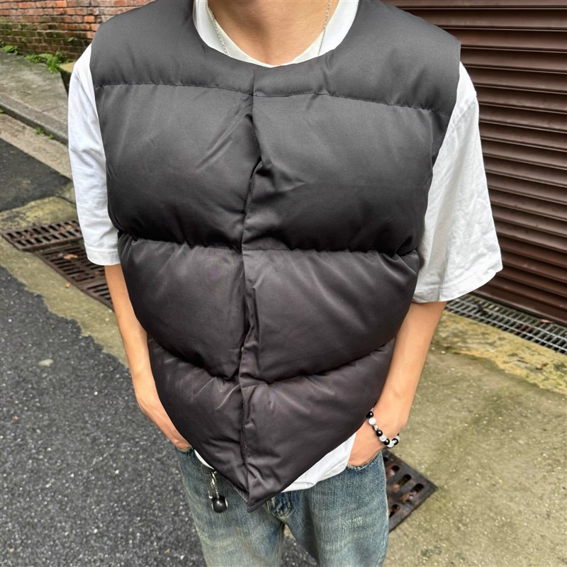 基础美式高街 加厚夹棉保暖棉服马甲背心外套秋冬男女