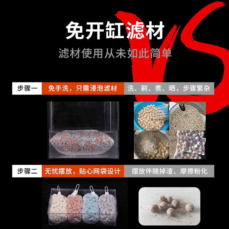 鱼缸过滤材料蛋糕滤材培菌净水魔方南美小块生化棉净水硝化屋