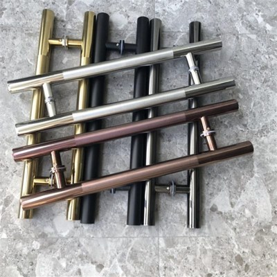玻璃门拉手不锈钢有框推拉木门把手地弹簧无框门扶手白钢大门拉手