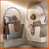 厨房锅盖置物架壁挂式 免打孔菜板架多功能可调节粘板放置收纳架子