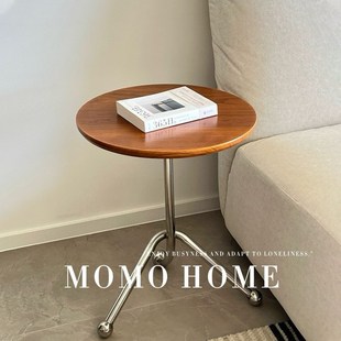 MOMO HOME家居小茶几不锈钢小圆桌小户型茶几沙发边几创意咖啡桌