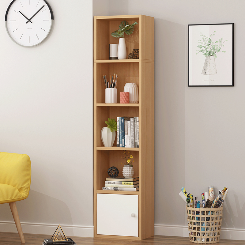 长条窄缝书架置物架落地靠墙收纳家用书柜简约省空间儿童储物柜