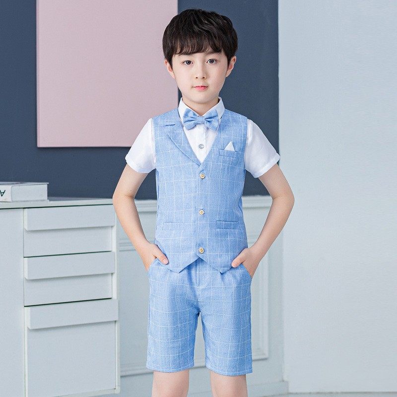 男童套装西装儿童婚礼花童礼服夏季西服宝宝短袖马甲三件套演出服,童装/婴儿装/亲子装,儿童礼服,淘宝优惠券,粉丝福利购,淘宝优惠卷