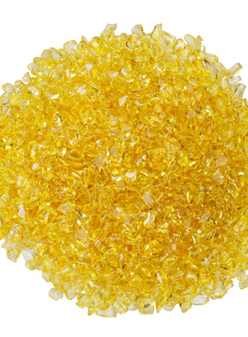 黄水晶搭配铜聚宝盆办公室家居装饰品招财黄水晶碎石500克