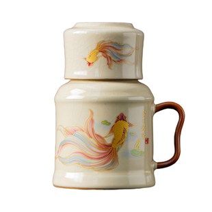 马克杯带盖男生女情侣高级感轻奢大容量陶瓷办公室水壶泡茶杯定制