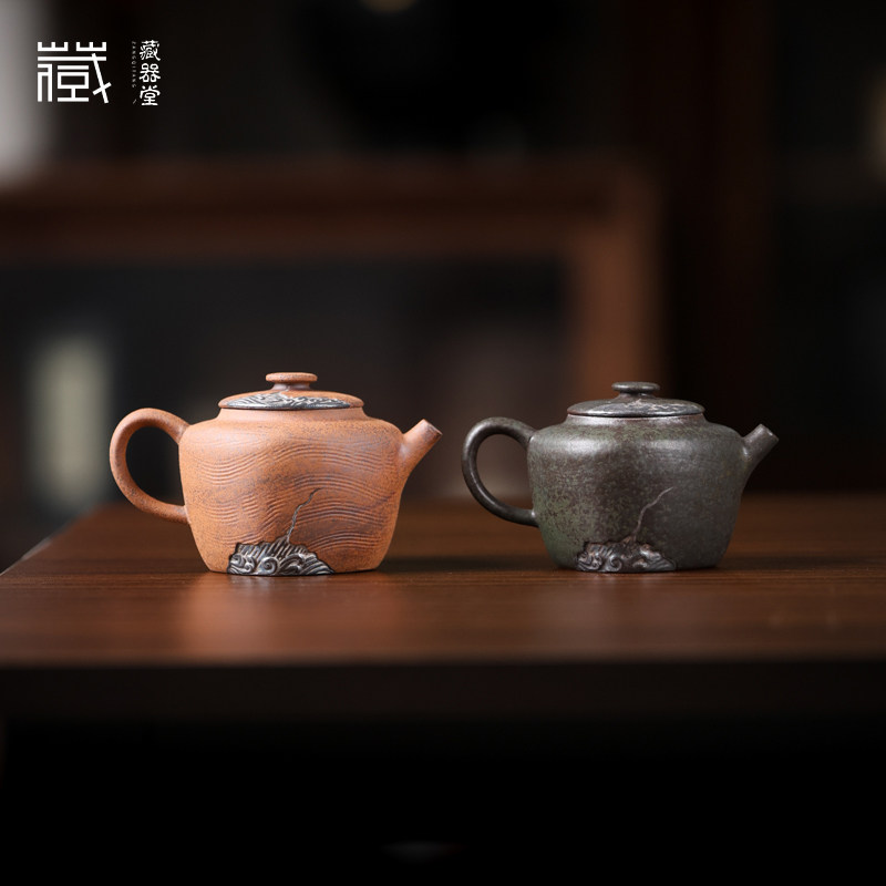 灰念茶具汉青釉老岩泥黛雅壶