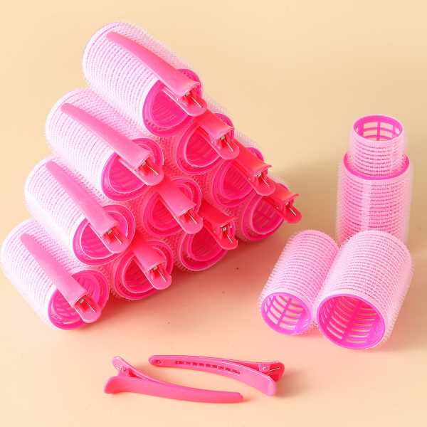 36件套卷发筒带夹子套装塑料八字刘海卷空气刘卷发器自粘美发魔术