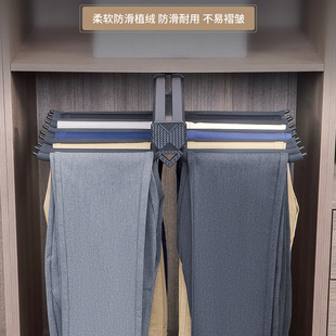 裤 五金配件 架伸缩衣柜家用抽拉多功能柜内顶装 抽架缓冲滑轨挂裤