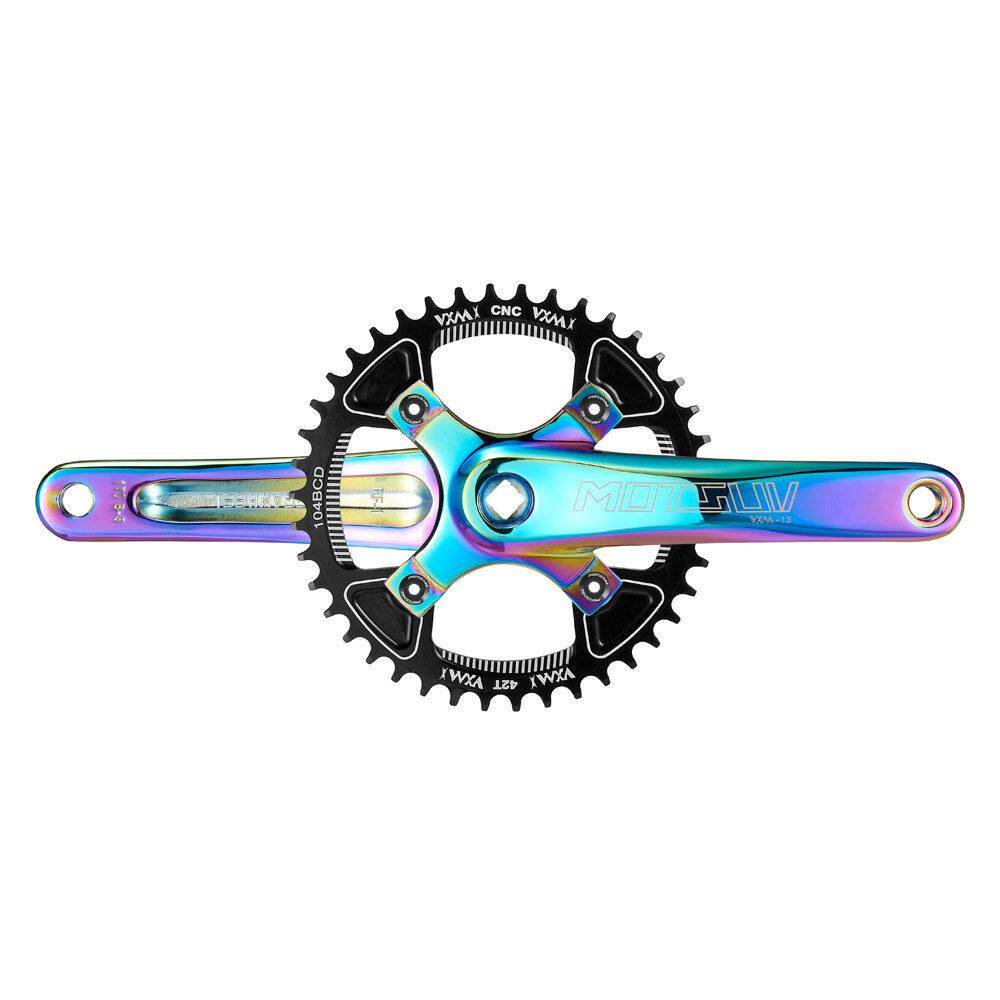 山地自行车正负齿牙盘 104BCD方孔曲柄套装 8/9/10/11速改装单盘