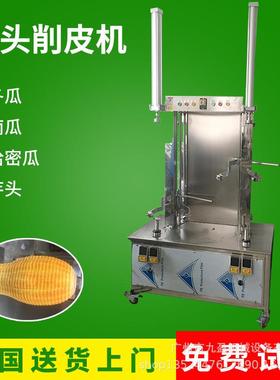 冬瓜削皮机JXP-106商用不锈钢双头瓜果剥皮机哈密瓜南瓜去皮机