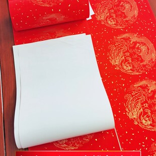 对联纸专用手写空白铜板纸七言龙凤瓦当纸不褪色特厚春联纸2024年