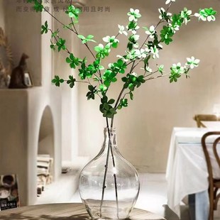 吊钟马醉木玻璃透明大花瓶卡布勒细颈大肚花瓶客厅家居摆件