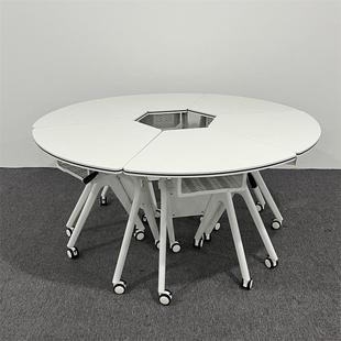 多功能智慧教室培训桌培训机构辅导班课桌椅AI录播教室书桌