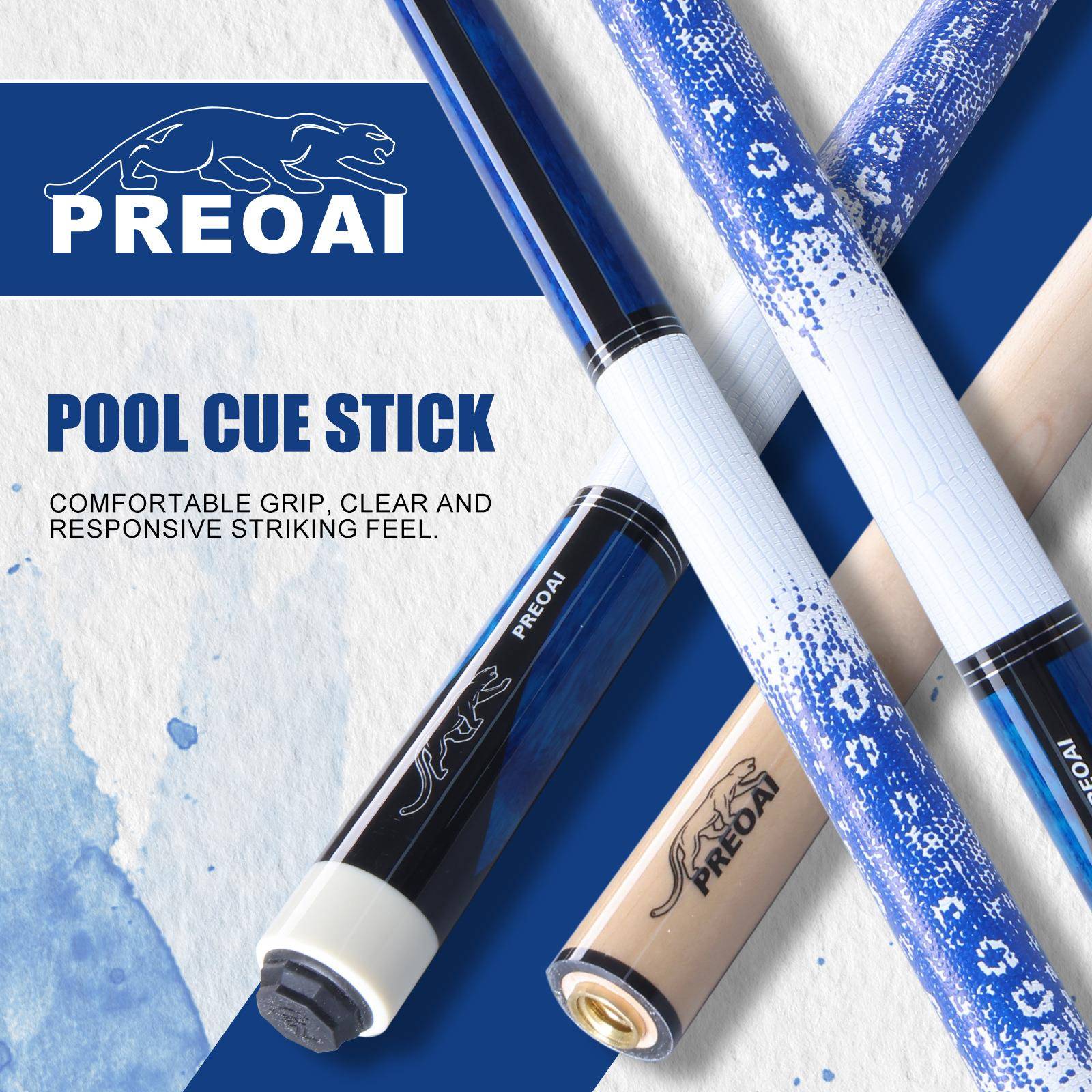 擎天豹星辰台球杆会员杆大头杆13mm1/2分体杆中式黑8八九9球私杆