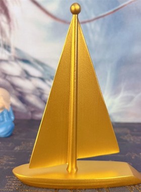 纯铜帆船摆件实心黄铜一帆风顺纯黄铜摆件车载客厅书房家居工艺品