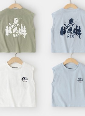 男童休闲背心夏装夏款新款童装儿童宝宝小童无袖T恤夏季潮U14762