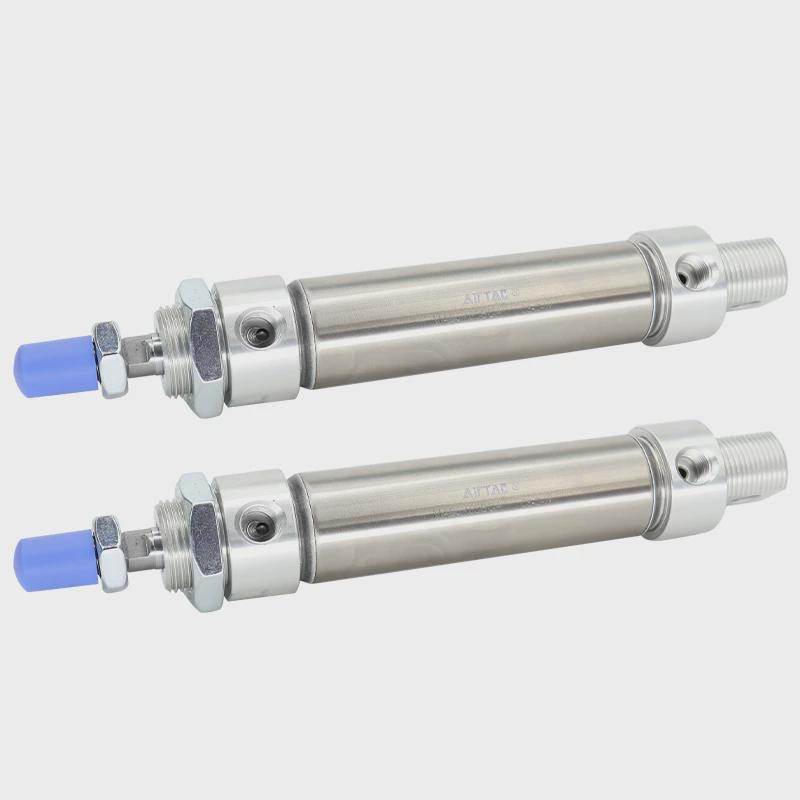 亚德客小型气动不锈钢迷你气缸MA40X25X50X75X100X125X150X175SCA