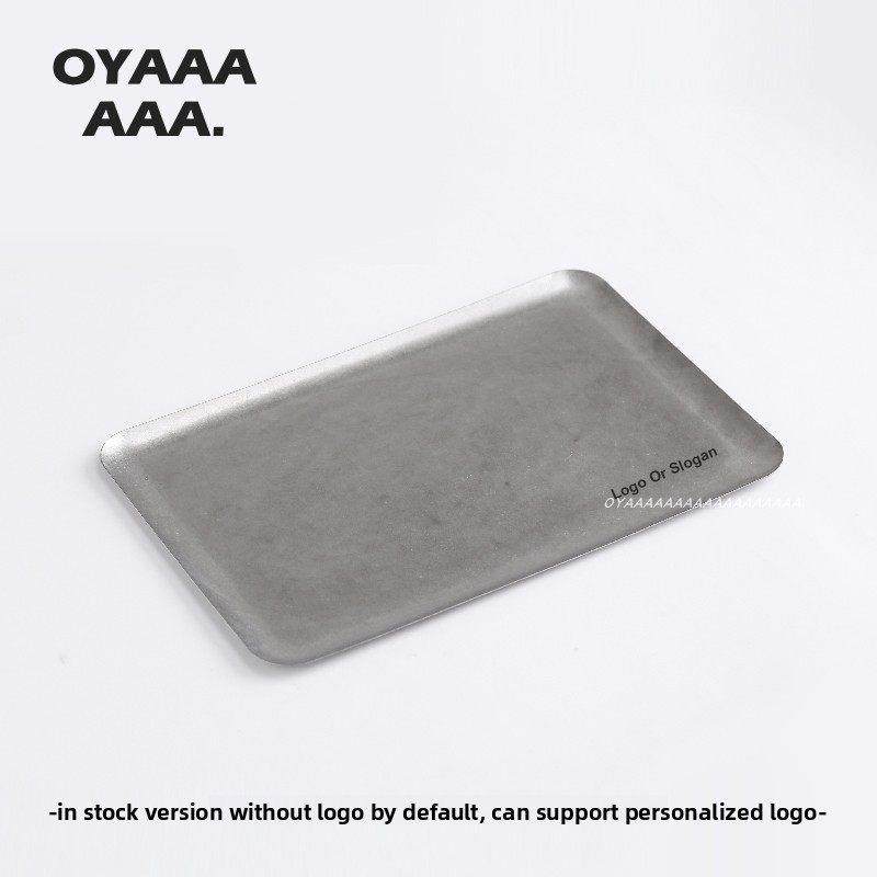覆古不锈钢咖啡甜品托盘矩形盘牛排盘美式烧烤私人碟盘印有标志,餐饮具,餐用托盘,淘宝优惠券,粉丝福利购,淘宝优惠卷