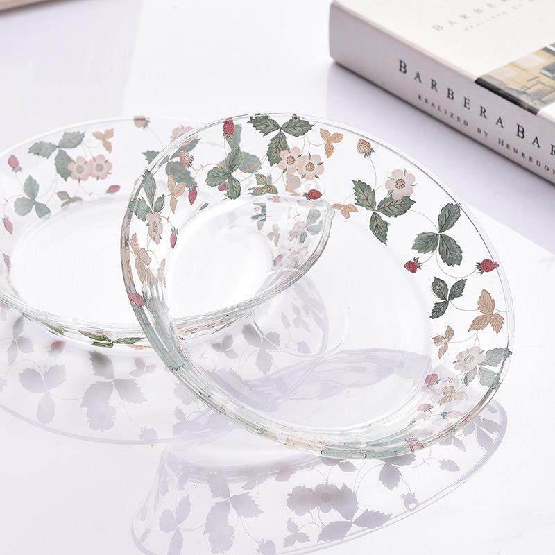 韩国家用玻璃盘西餐盘牛排盘家用餐具套装宴会甜品摆盘凉菜汤盘子,餐饮具,盘,淘宝优惠券,粉丝福利购,淘宝优惠卷