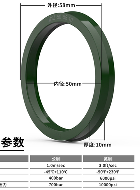 墨绿色聚氨酯油封密封圈IDU/YXd/U2/USR 10 20 30 40 50 60 70 80