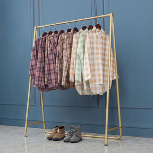 服装店落地式挂衣架专用婚纱童女装货架单杆双层晾衣服陈列展示架