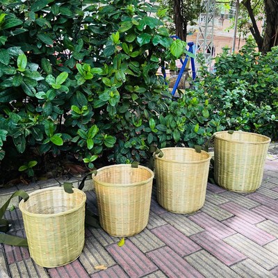 竹编背篓双肩采摘茶叶筐竹篓筐竹筐舞蹈道具采药加厚重力强收纳筐