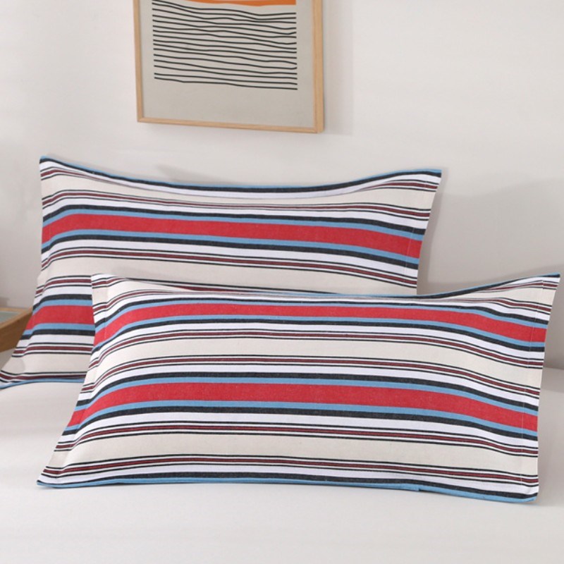 处理加厚棉老粗布枕套一对装2023新款48*75cm拉链式加大枕头套