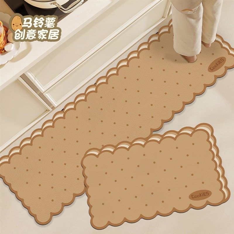 饼干造型厨房垫硅藻泥吸水吸油脚垫子免洗防滑可裁剪防污长条地毯,居家布艺,厨房地垫,淘宝优惠券,粉丝福利购,淘宝优惠卷
