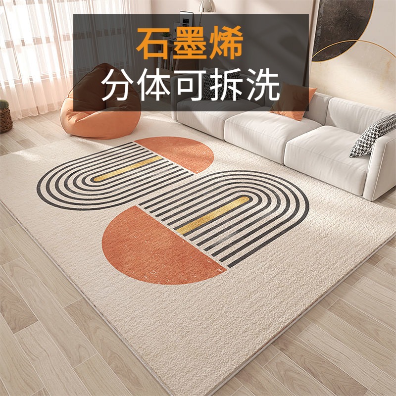 家用客厅碳晶石墨烯发热电热地毯加热地垫发热地毯地暖垫可拆机洗