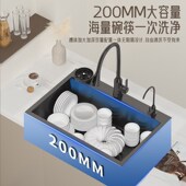 黑色大单槽水槽加厚手工洗菜盆家用厨房304不锈钢洗碗池台上盆