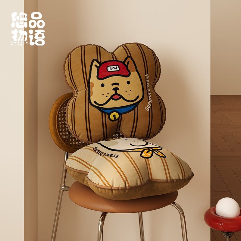 法斗幼稚园办公室午睡抱枕可爱高级感客厅沙发车载护腰靠被垫枕芯,居家布艺,靠垫/抱枕,淘宝优惠券,粉丝福利购,淘宝优惠卷