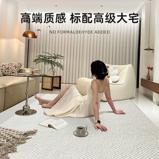 侘寂风纯色地垫高级剑麻纹免打理 轻奢客厅地毯卧室床边毯2024新款