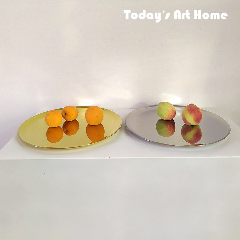 北欧简约镜面不锈钢托盘水果盘轻奢银色糖果盘彩色化妆收纳盘摆件,家居饰品,果盘/果篓,淘宝优惠券,粉丝福利购,淘宝优惠卷