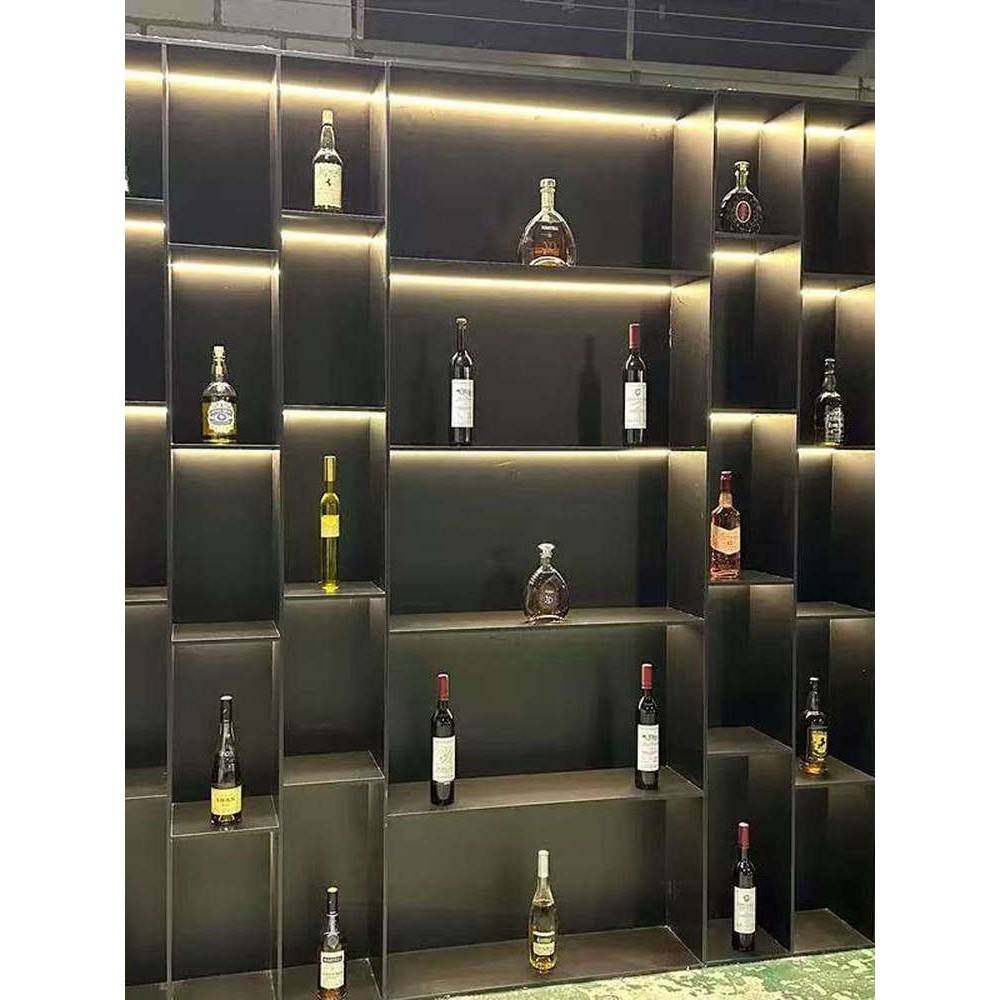 需定制304不锈钢酒柜展示柜客厅靠墙储物柜家用酒架红酒柜定制