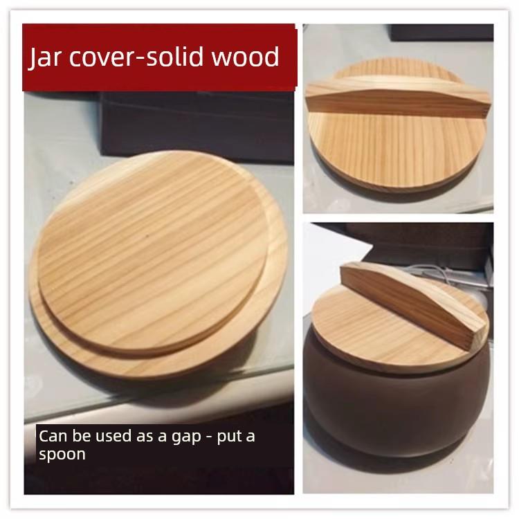 罐盖木制茶罐盖木制泡菜罐盖迷你小壶盖木制原木杯盖定制