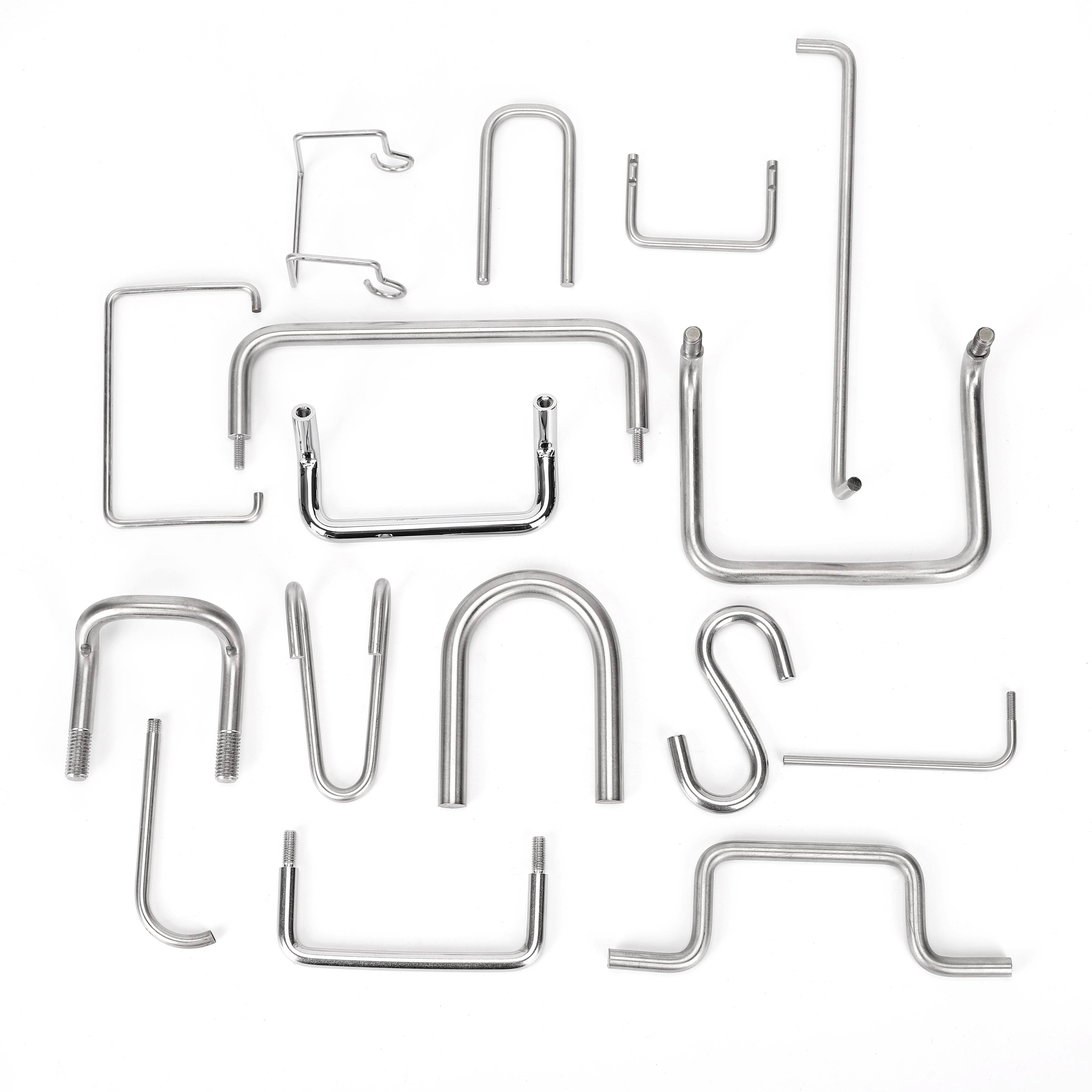 304/Q235不锈钢光亮棒折弯铁棒圆棒铜棒铝棒折弯加工来图加工定制