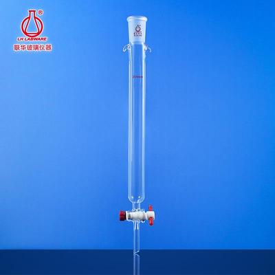 小玻璃层析柱四氟活塞无砂芯磨口色谱柱直径17/22/26/30mmLH-265