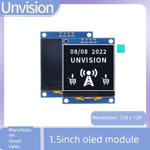 1.5英寸Oled显示模块分辨率128*128驱动Sh1107 4-Pin Spi 1.50英