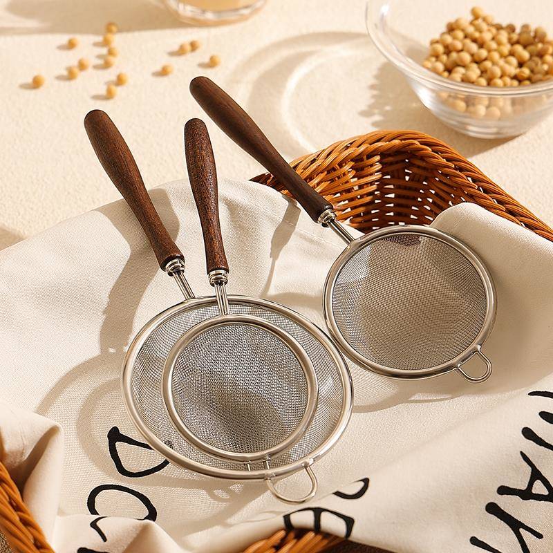 面粉筛家用厨房漏勺细网隔渣鸡蛋挞烘焙工具豆浆过滤网筛婴儿辅食