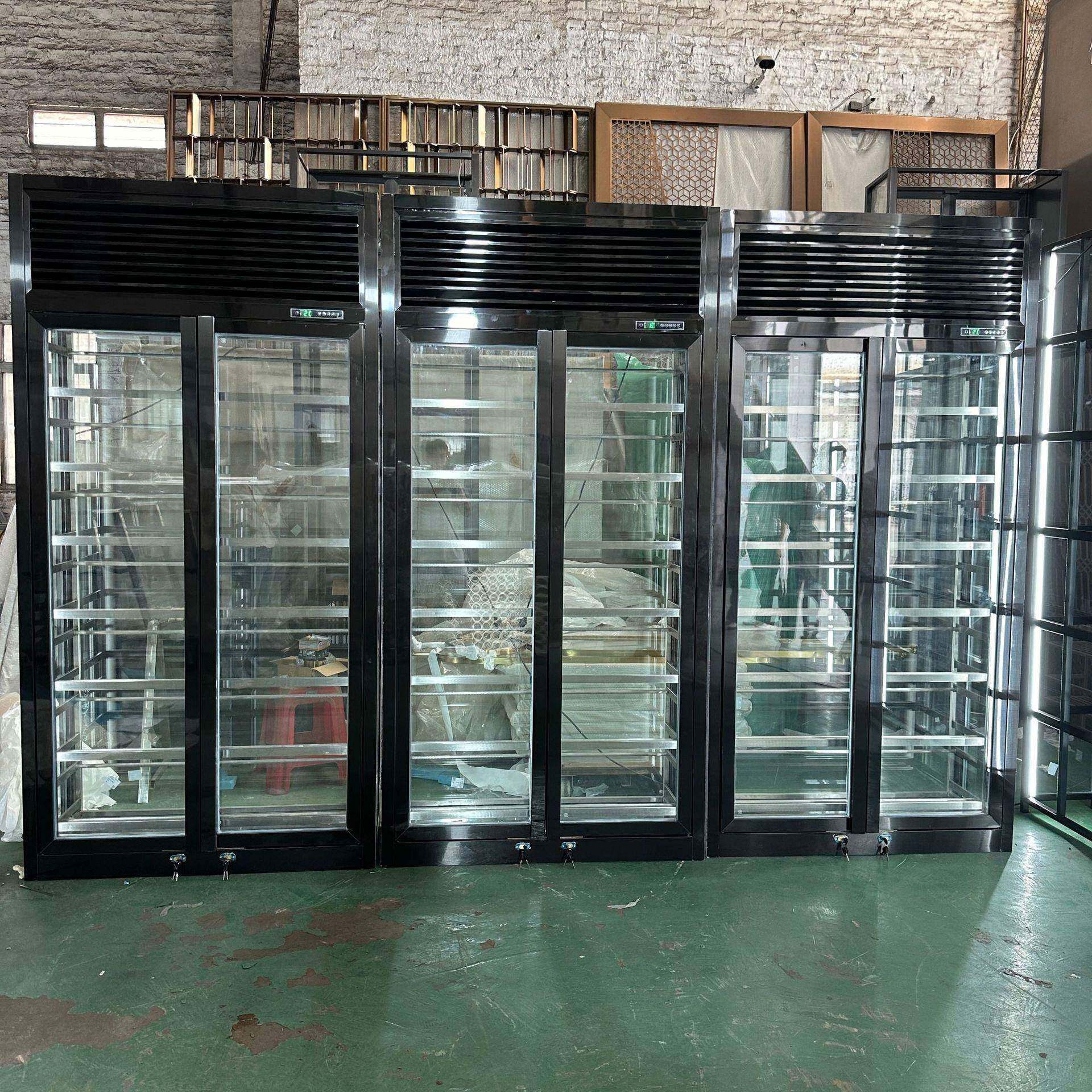 需定制2024新款靠墙客厅展示柜玻璃红酒柜储存柜装饰柜不锈钢恒温