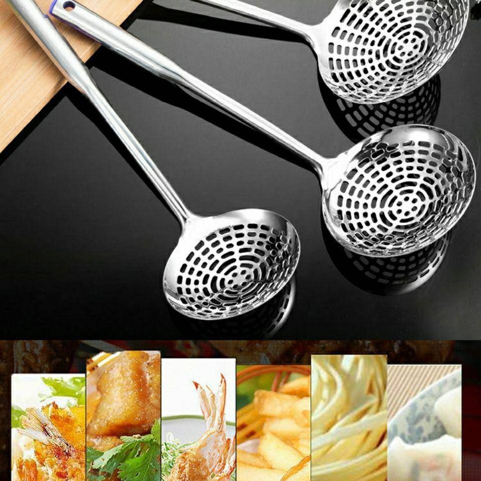 漏勺不锈钢笊篱家用漏勺厨房用品拌面 面大小漏勺过滤网油炸捞勺