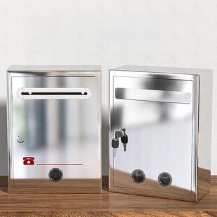 户外信报箱大号不锈钢意见箱邮箱带锁举报箱A4投票箱选举箱功德箱