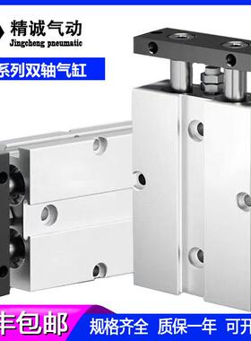 TDA双轴双杆小型大推力气缸TN10/16/20/32/40X10X20X30-300