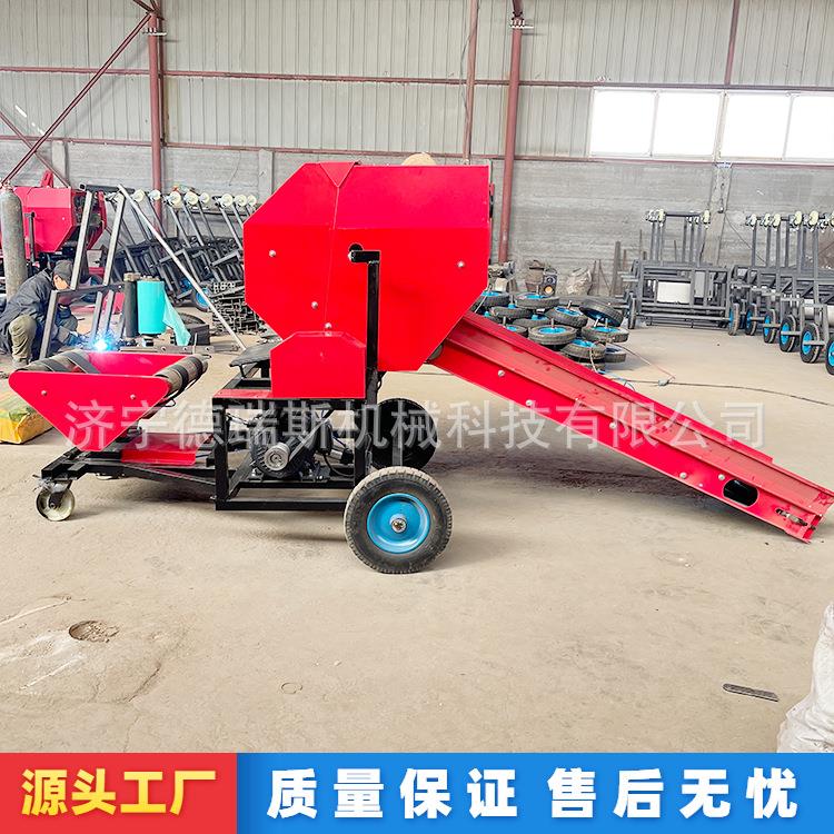 青储秸秆全自动打捆包膜一体机青贮饲料打包机打捆包膜机圆捆机