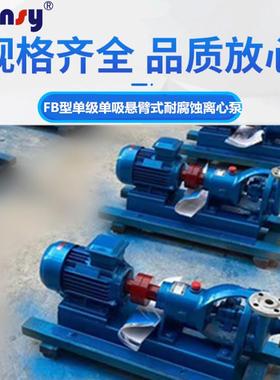 304不锈钢耐腐蚀泵80FB-255.5W防爆电机卧式化工泵