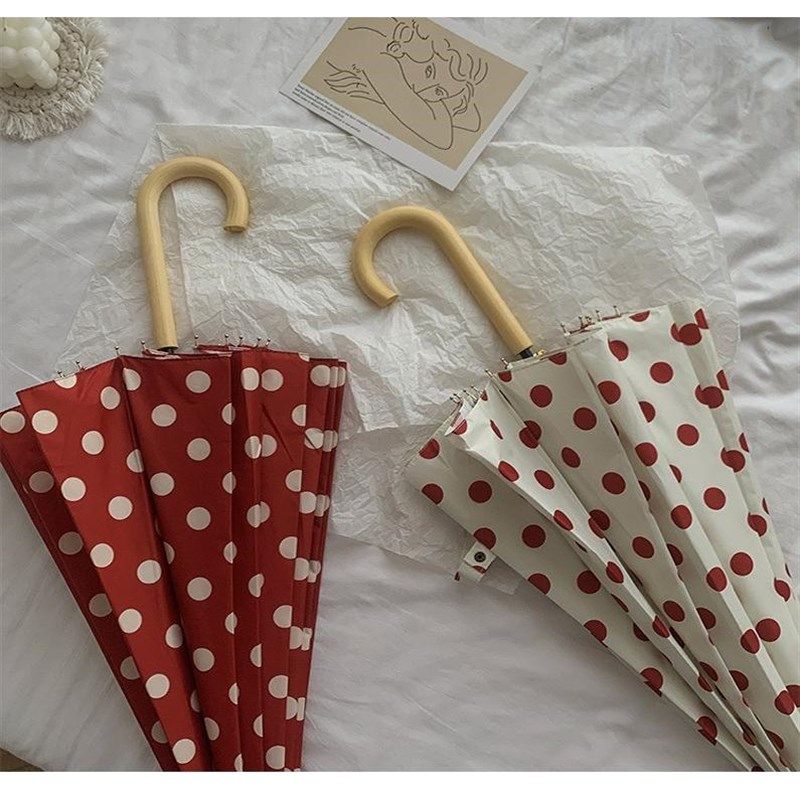 2025长柄伞16骨港式雨伞女抗风波点加大伞高级感自动结实晴雨两用,居家日用,伞,淘宝优惠券,粉丝福利购,淘宝优惠卷