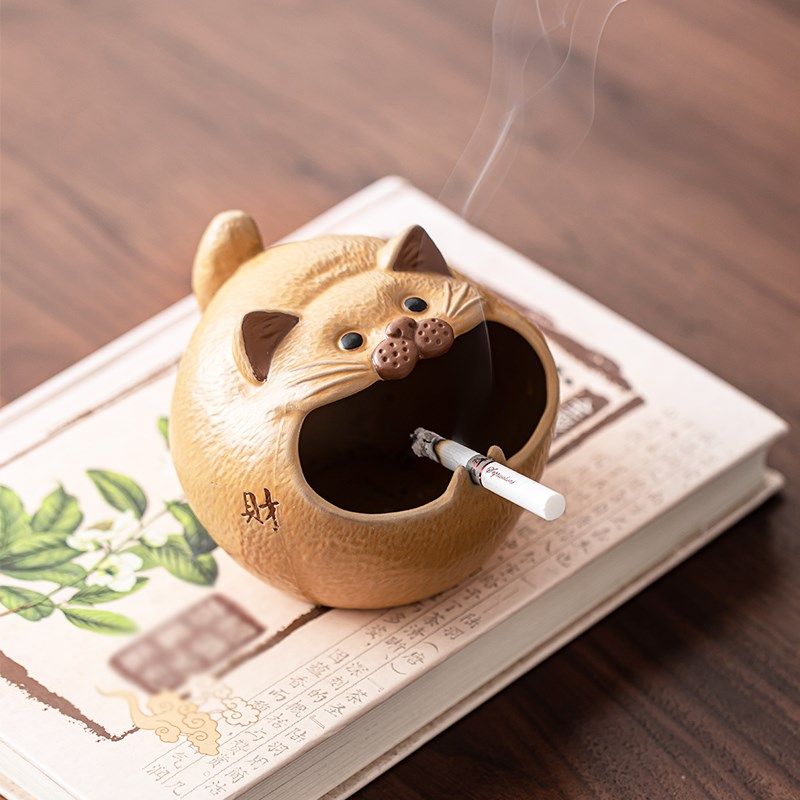 【大嘴猫】可爱猫咪烟灰缸家用茶几个性装饰日式和风摆件防风飞灰,家居饰品,装饰烟灰缸,淘宝优惠券,粉丝福利购,淘宝优惠卷
