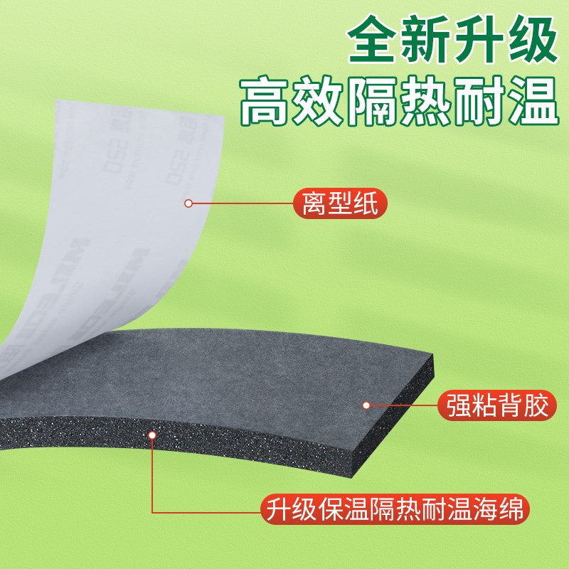 隔音吸吸音棉自粘胶条防尘减震缓冲窗户防蚊虫密封条阻燃耐高温胶