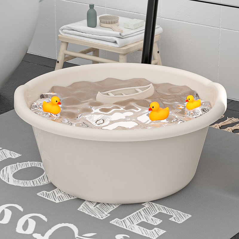 婴儿洗澡盆家用特大号加厚塑料脸盆儿童宝宝浴盆洗被子洗衣洗脚盆