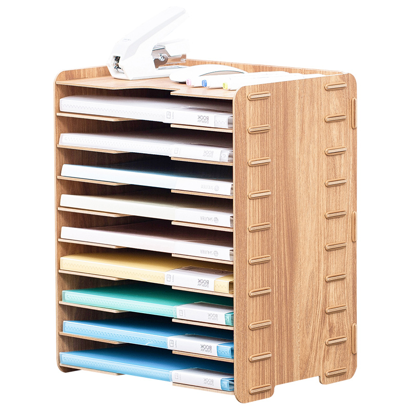 文件收纳架多层文件架桌面文件收纳架子分层架办公用品文件框资料